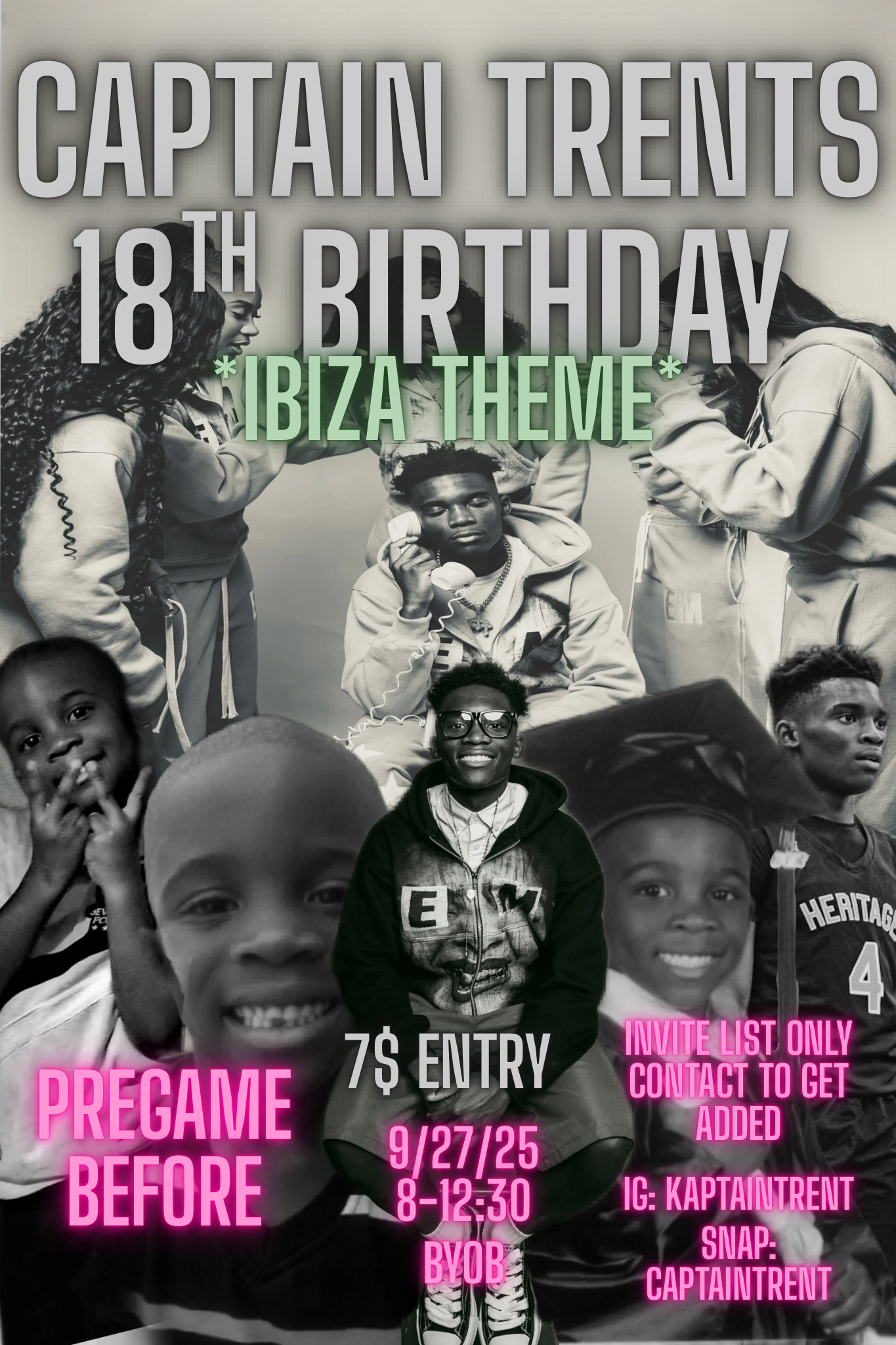 Trent’s 18th birthday Ticket*